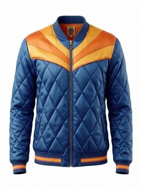 Classic Rock Couture Blue Rising Sun Unisex Bomber Jacket Satin XXXL